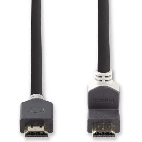 Nedis CVBW34200AT20 High Speed Hdmi-kabel Met Ethernet Hdmi-connector - Hdmi-connector 90° Haaks 2,0 M Antraciet