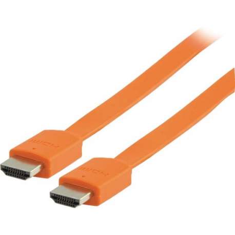 Valueline Vlmp34010o2.00 Platte High Speed Hdmi-kabel met Ethernet 2,00 M