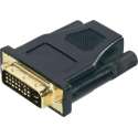 HDMI / DVI Adapter [1x HDMI-bus - 1x DVI-stekker 24+1-polig] Zwart