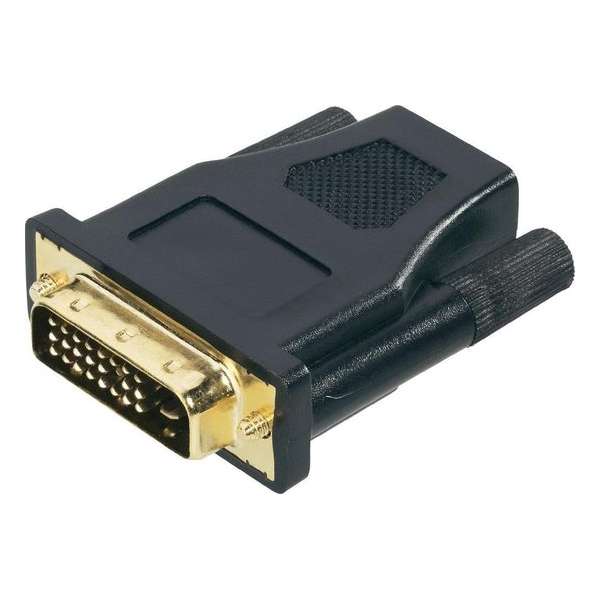 HDMI / DVI Adapter [1x HDMI-bus - 1x DVI-stekker 24+1-polig] Zwart