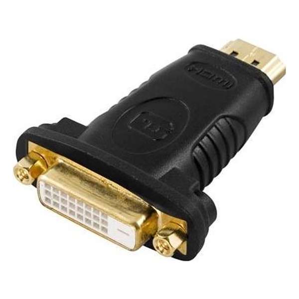 DELTACO HDMI-10 HDMI naar DVI-D adapter - 1080p in 60Hz - Vergulde connectoren