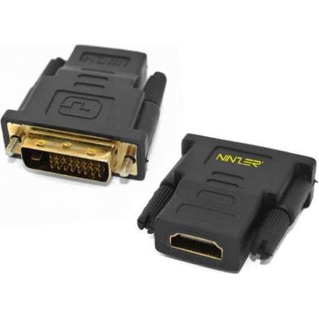 Ninzer® DVI 24+1 Male naar HDMI Female Converter / Adapter