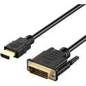 HDMI naar DVI 2.0 Kabel 1.5 Meter - HD High Speed - Vergulde Connectoren - 10.2GBPS - Premium - TV - PC - PlayStation - Xbox