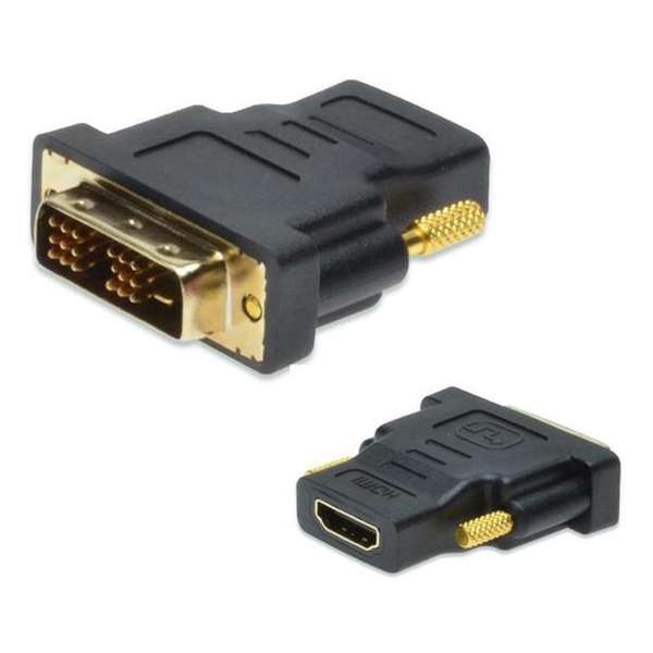 NÖRDIC HDMI-N5002, HDMI 19-pin naar DVI-D adapter/converter, zwart