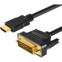 WiseGoods - Premium HDMI Naar DVI Kabel 1080P - 1M - Zwart