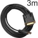 Gold-Plated HDMI naar DVI Kabel Adapter - Verloopkabel Converter Omvormer - Full HD 1080P Compatible - 3 Meter