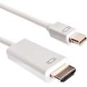 Dolphix Mini DisplayPort 1.1 naar HDMI 1.3 kabel (Full HD 1080p) / wit - 1,8 meter