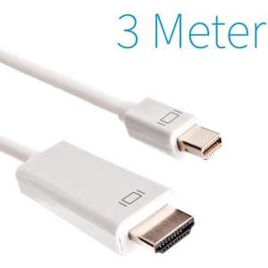 Mini DisplayPort naar HDMI kabel wit 3 meter