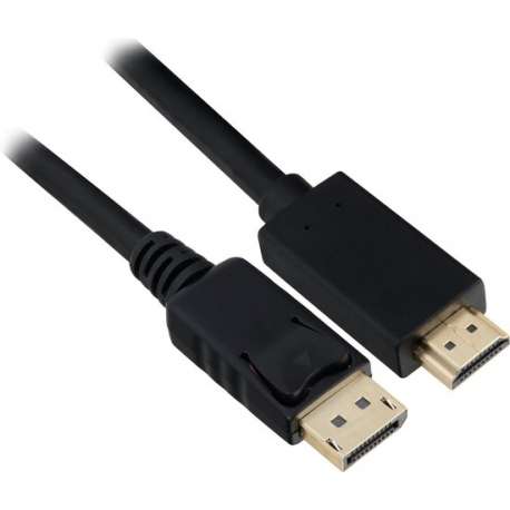 SHA Displayport 1.2 to HDMI 4K bk 5,0m