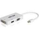 Ninzer® 3-in-1 Mini DisplayPort naar DVI, VGA en HDMI Adapter - Wit