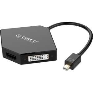 Orico Mini DisplayPort adapter 4K HDMI, VGA en DVI - Zwart