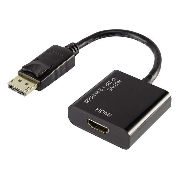 Renkforce Displayport / Hdmi Adapter [1X Displayport Stekker - 1X Hdmi-Bus] Zwart Vergulde Steekcontacten