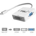 WiseGoods - Premium 3-in-1 Mini DP Displayport naar HDMI/DVI/VGA Kabel - Adapter - iMac - MacBook Pro - Apple