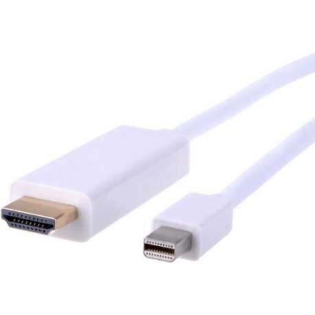 Qatrixx Mini DisplayPort - HDMI Kabel 1,8 meter wit