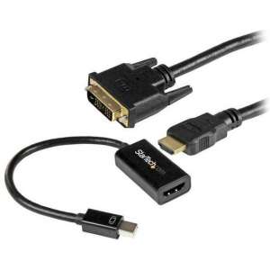 StarTech.com mDP naar DVI adapter set Actieve Mini DisplayPort naar HDMI Converter met 1.8 m HDMI naar DVI kabel