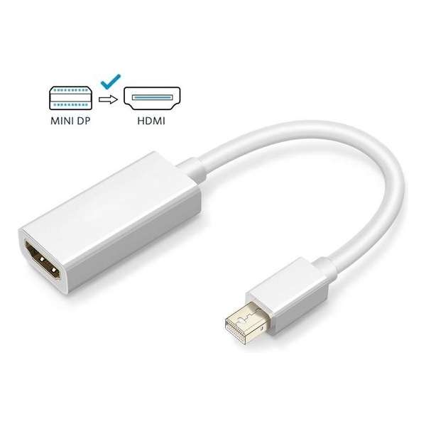 Mini Displayport Male naar HDMI Female Adapter Kabel | 20CM | Zilver / Silver