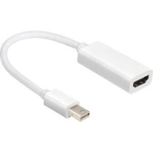 Mini Displayport Male naar HDMI Female Adapter Kabel | 20CM |Wit / White