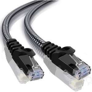 F/UTP kabel | Netwerk kabel | CAT 6 | Afgeschermd | Gevlochten mantel | CU kern | 0.25 meter | Allteq