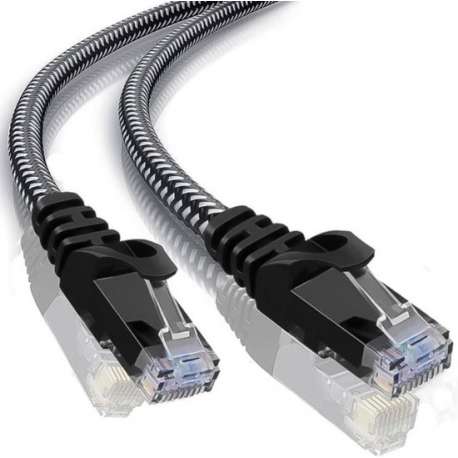 F/UTP kabel | Netwerk kabel | CAT 6 | Afgeschermd | Gevlochten mantel | CU kern | 10 meter | Allteq