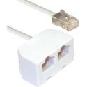 Transmedia RJ45 - RJ45 4-aderige ISDN telefoon splitter / wit - 3 meter