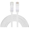 8m CAT6 Ultra dunne Flat Ethernet netwerk LAN kabel (1000Mbps) - Wit