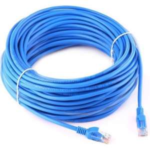 30m CAT5E internet netwerk LAN kabel (10000 Mbit/s) - Blauw