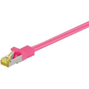 Goobay RJ-45 CAT7 15m netwerkkabel S/FTP (S-STP) Magenta