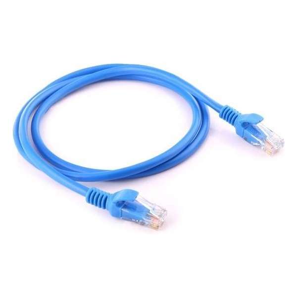 1m CAT5E Ethernet netwerk LAN kabel / internet kabel 1 meter (10000 Mbit/s) - Blauw