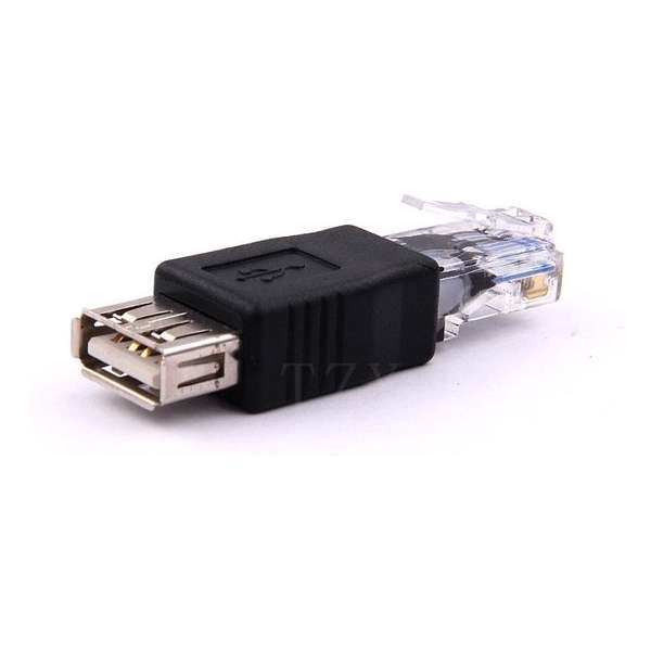 RJ45 Male LAN Ethernet naar USB Female Adapter