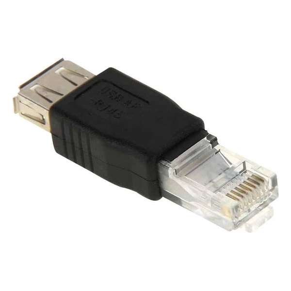 RJ45 mannetje naar USB A vrouwtje Adapter