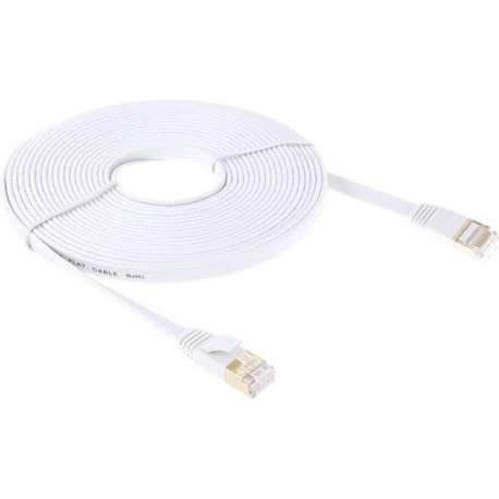 30m CAT7 Ethernet netwerk LAN internet kabel Gold plated (10000 Mbit/s) - Wit