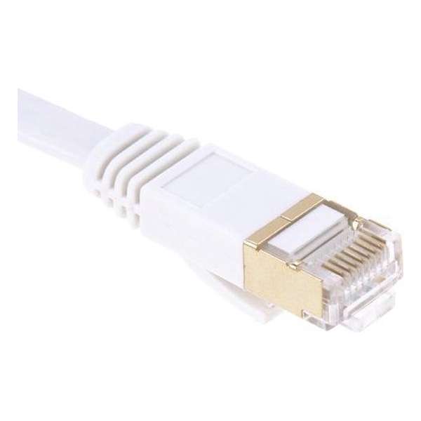 2m CAT7 Ethernet netwerk LAN kabel Gold plated (10000 Mbit/s) - Wit