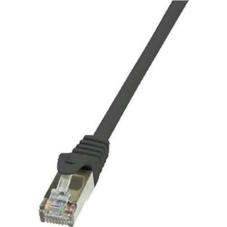 LogiLink Patchkabel CAT5e SF/UTP AWG26 0,25m zwart.