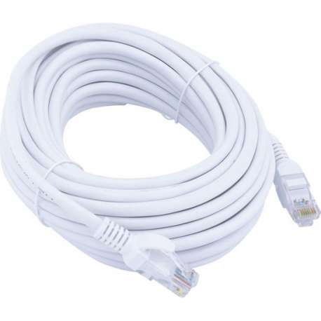 10 meter premium UTP kabel - Tot 1000 Mbps - Wit - Incl. RJ45 stekkers - Hoge kwaliteit