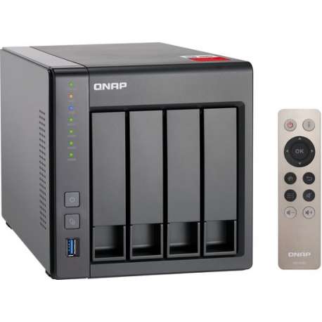 Qnap TS-451+ (2GB RAM) - NAS - 0TB - Zwart