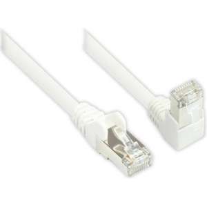 S-Impuls S/FTP CAT6 Gigabit netwerkkabel haaks/recht / wit - 2 meter