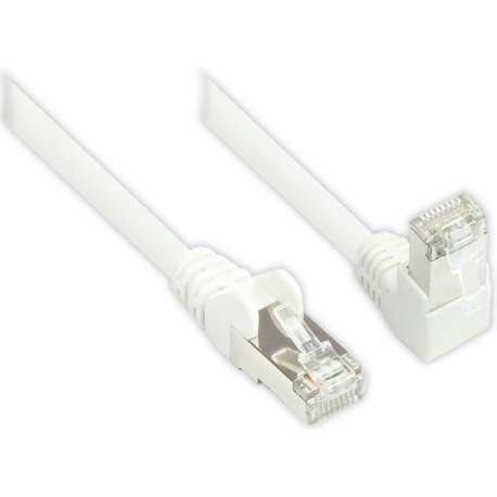 S-Impuls S/FTP CAT6 Gigabit netwerkkabel haaks/recht / wit - 2 meter