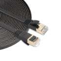 5m CAT7 Ultra dunne Flat Ethernet netwerk LAN kabel (1000Mbps) - Zwart