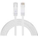 5M Ethernet Netwerk Kabel CAT6 | Gold Plated |  Wit / White |  Tot 1GBps | Platte RJ45 LAN Kabel| Premium Kwaliteit