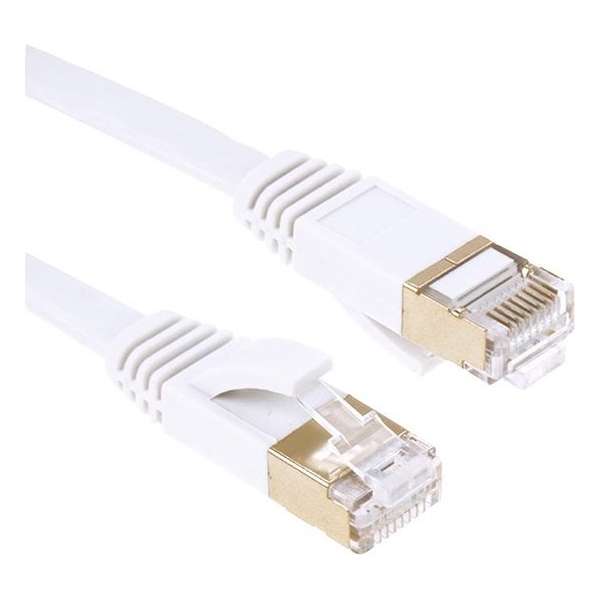 1m Goud verguld hoofd CAT7 High Speed 10Gbps ultra dun plat Ethernet netwerk LAN Kabel