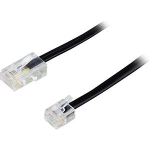 DELTACO DEL-1705S, Telefoonkabel 8P4C (RJ45) naar 6P4C (RJ11), 5m, zwart