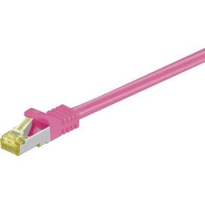 Goobay RJ-45 CAT7 2m netwerkkabel S/FTP (S-STP) Magenta