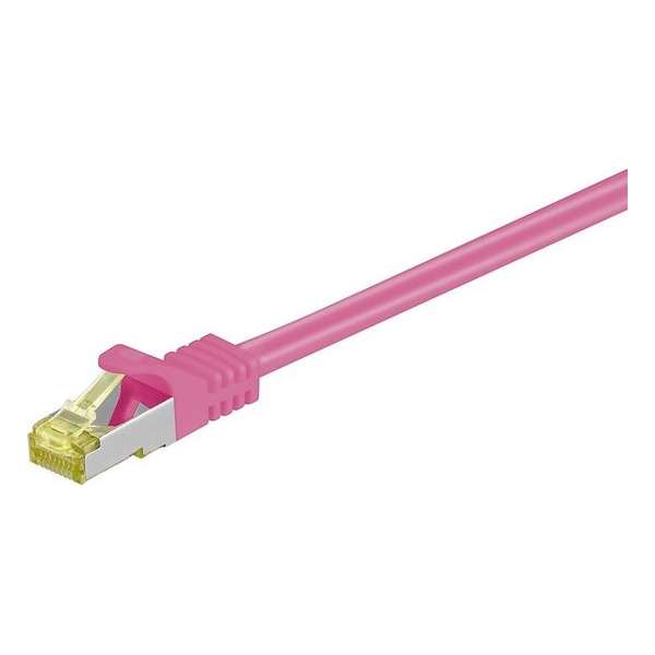 Goobay RJ-45 CAT7 2m netwerkkabel S/FTP (S-STP) Magenta