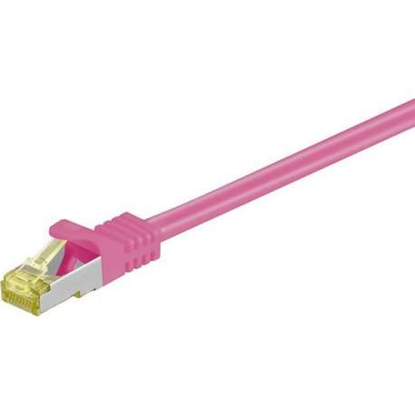 Goobay RJ-45 CAT7 2m netwerkkabel S/FTP (S-STP) Magenta