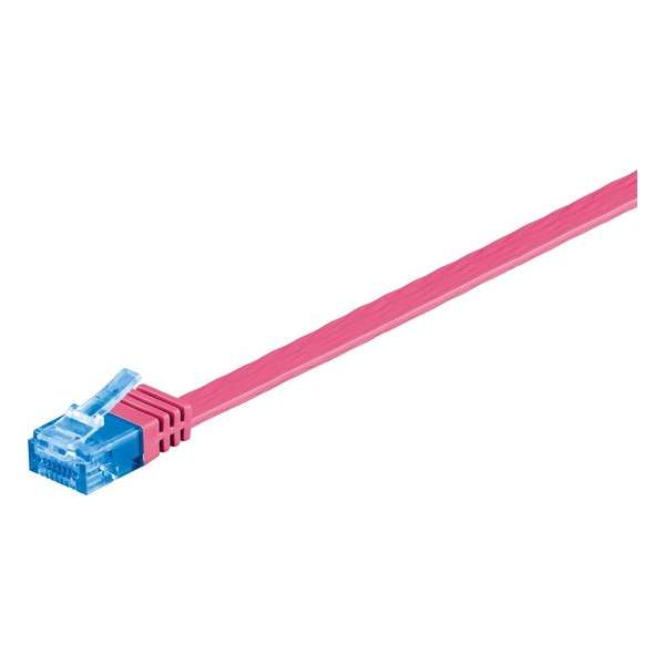 Goobay RJ-45 CAT 6a 0.5m netwerkkabel 0,5 m Cat6a U/UTP (UTP) Magenta