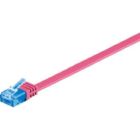 Goobay RJ-45 CAT 6a 0.5m netwerkkabel 0,5 m Cat6a U/UTP (UTP) Magenta