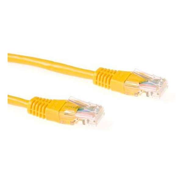 ACT CAT6 U/UTP netwerkkabel  10 meter - Geel