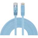 5m CAT6 Ultra dunne Flat Ethernet netwerk LAN kabel (1000Mbps) - Blauw