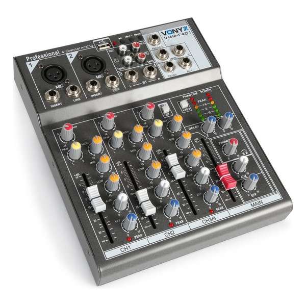VMM-F401 Music Mixer 4Ch/MP3/Echo