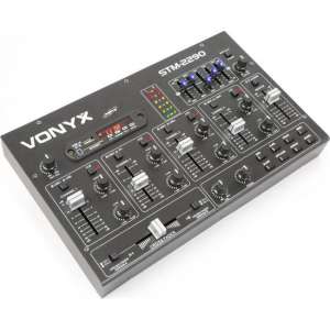 Vonyx STM2290 Mengpaneel 8 kanalen met Bluetooth en mp3 speler